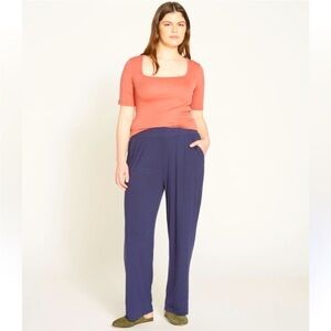 Universal Standard Jersey Pull-On Navy‎ Modal Loungewear Lounge Comfy Pants
